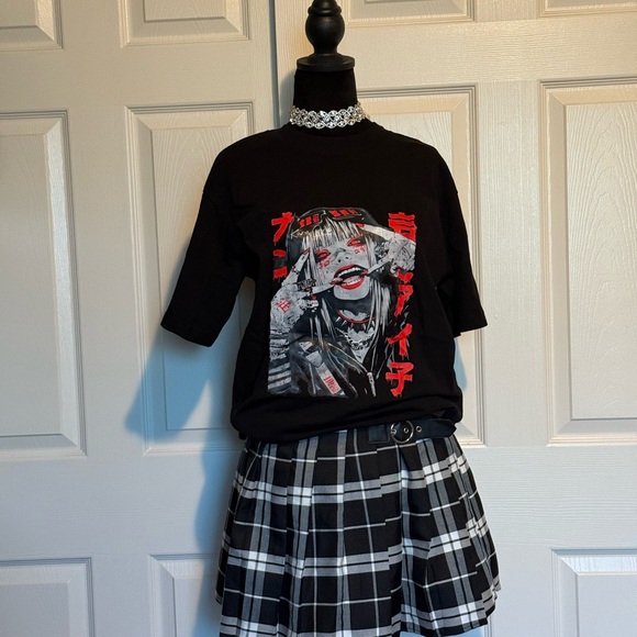 Edgy Black Graphic Tee - Picture 1 of 4